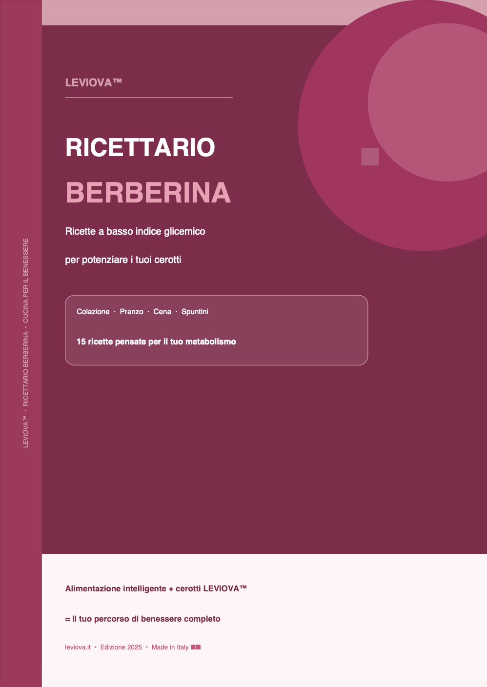 Il Ricettario LEVIOVA™ — Ricette certificate a basso indice glicemico